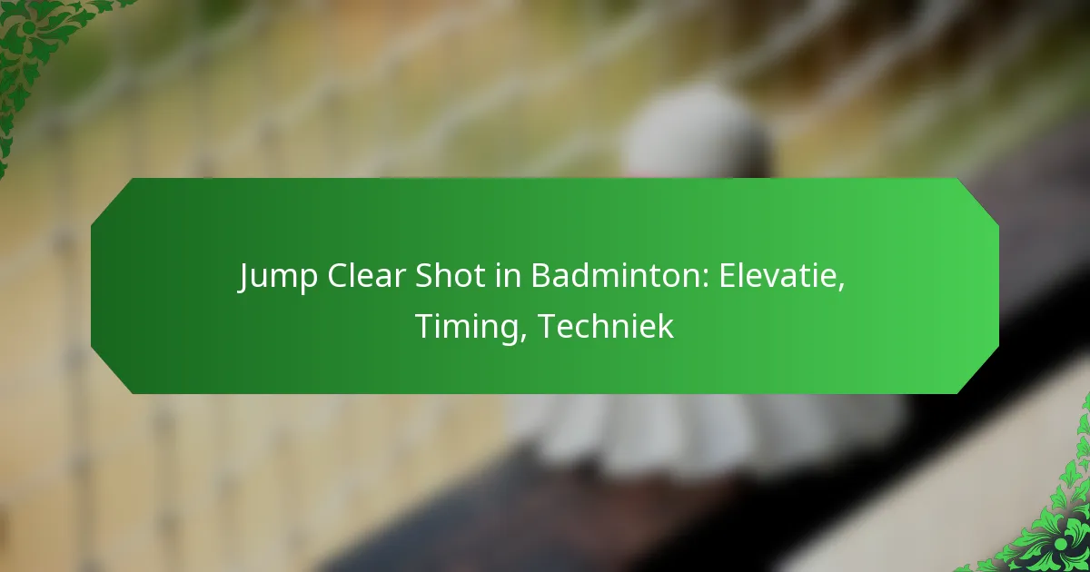 Jump Clear Shot in Badminton: Elevatie, Timing, Techniek