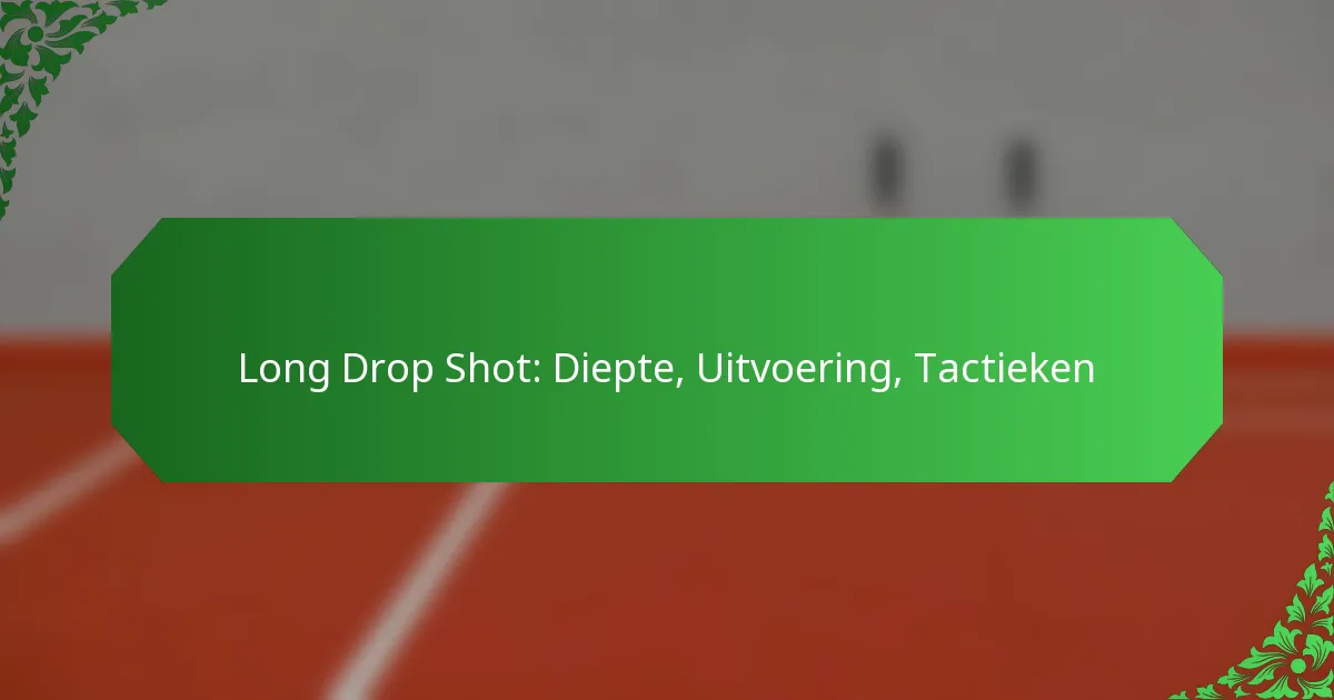 Long Drop Shot: Diepte, Uitvoering, Tactieken